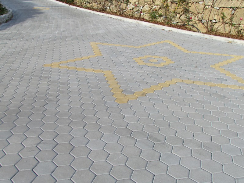 Hexagonal cor: Cinza + Amarelo